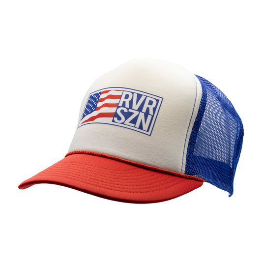 Merica' Mesh Truck Hat - Red, White & Blue