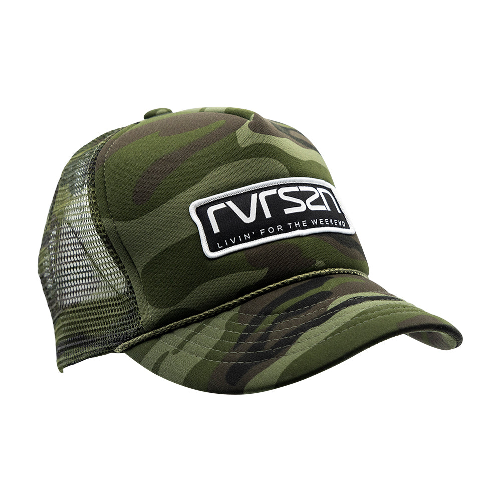 Mesh Back Hat - Camo & White