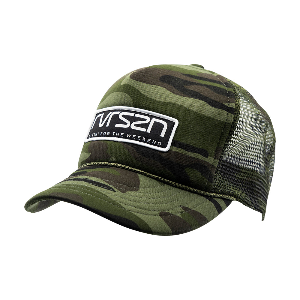 Mesh Back Hat - Camo & White