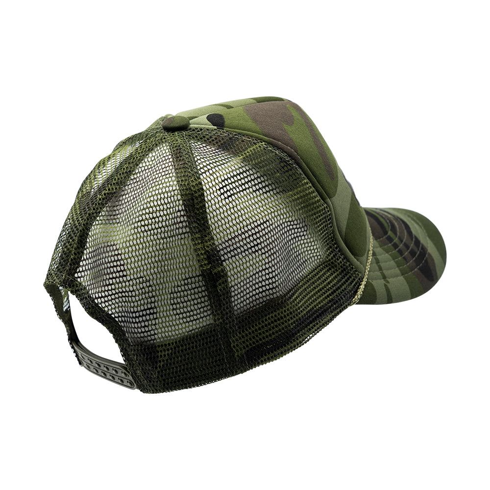 Mesh Back Hat - Camo & White