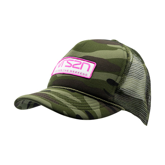 Mesh Snap Back - Camo & Pink